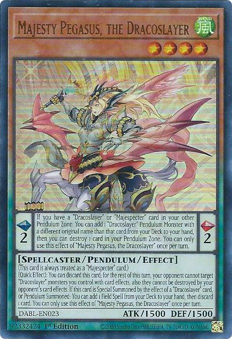 Majesty Pegasus, the Dracoslayer [DABL-EN023] Ultra Rare | Tables and Towers