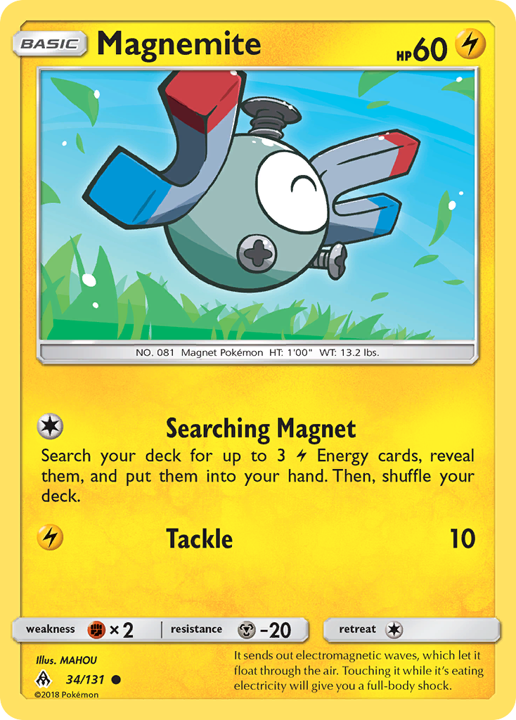 Magnemite (34/131) [Sun & Moon: Forbidden Light] | Tables and Towers