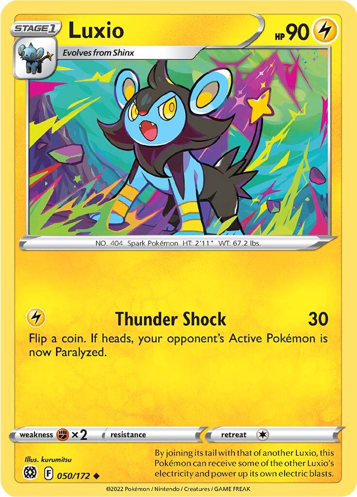 Luxio (050/172) [Sword & Shield: Brilliant Stars] | Tables and Towers