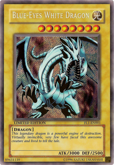 Blue-Eyes White Dragon [FL1-EN001] Secret Rare | Tables and Towers