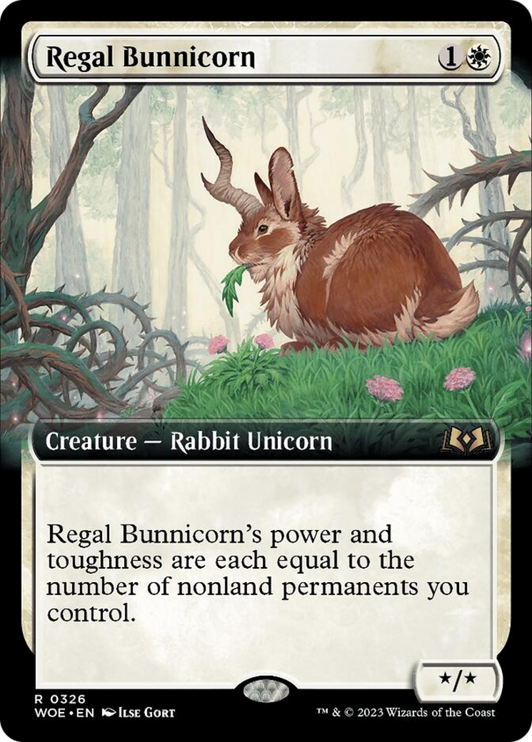 Regal Bunnicorn (Extended Art) [Wilds of Eldraine] | Tables and Towers