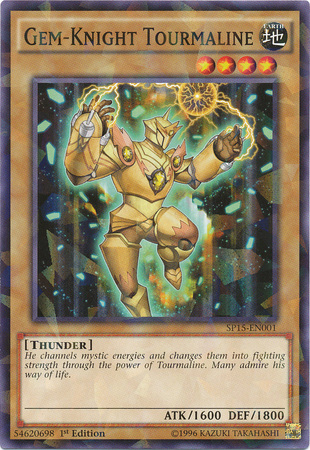 Gem-Knight Tourmaline [SP15-EN001] Shatterfoil Rare | Tables and Towers