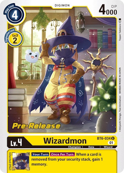 Wizardmon [BT6-034] [Double Diamond Pre-Release Cards] | Tables and Towers