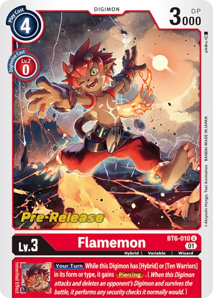 Flamemon [BT6-010] [Double Diamond Pre-Release Cards] | Tables and Towers