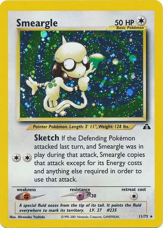 Smeargle (11/75) [Neo Discovery Unlimited] | Tables and Towers