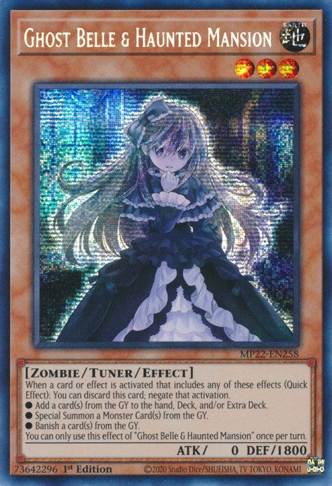 Ghost Belle & Haunted Mansion [MP22-EN258] Prismatic Secret Rare | Tables and Towers