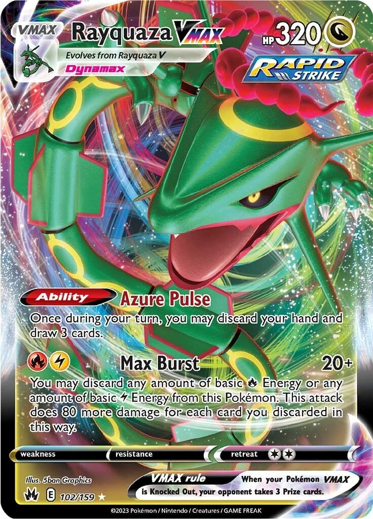 Rayquaza VMAX (102/159) (102) [Sword & Shield: Crown Zenith] | Tables and Towers