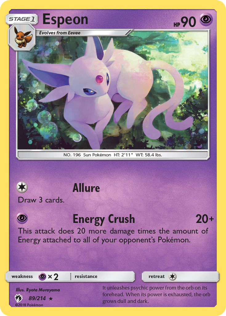 Espeon (89/214) [Sun & Moon: Lost Thunder] | Tables and Towers