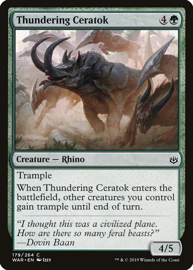 Thundering Ceratok [War of the Spark] | Tables and Towers