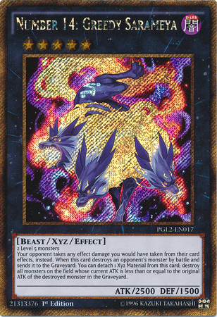 Number 14: Greedy Sarameya [PGL2-EN017] Gold Secret Rare | Tables and Towers