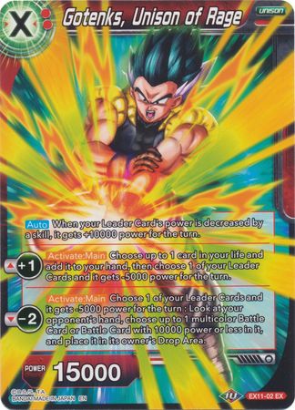 Gotenks, Unison of Rage (EX11-02) [Universe 7 Unison] | Tables and Towers