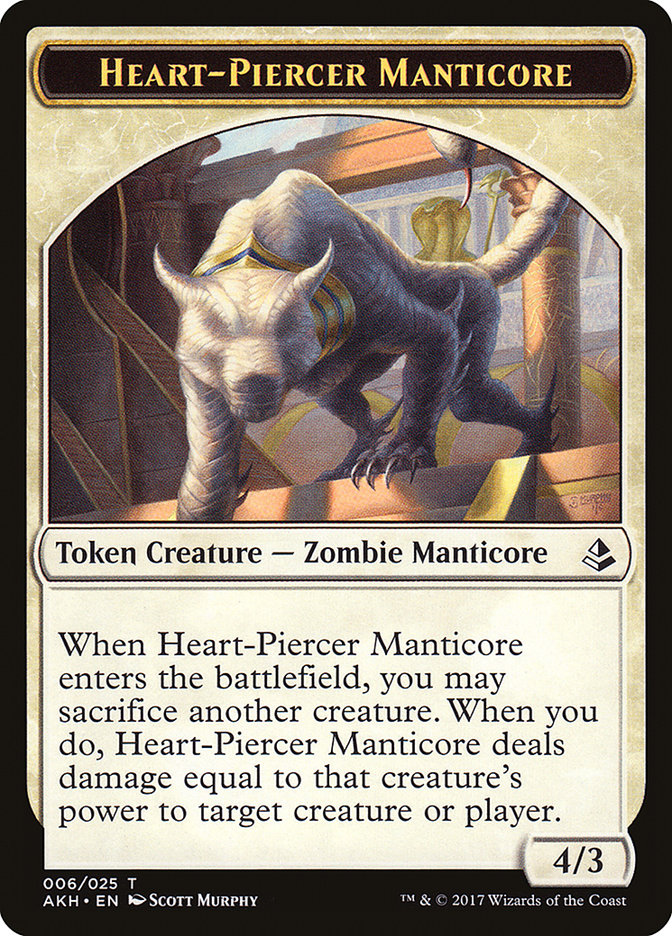 Heart-Piercer Manticore Token [Amonkhet Tokens] | Tables and Towers