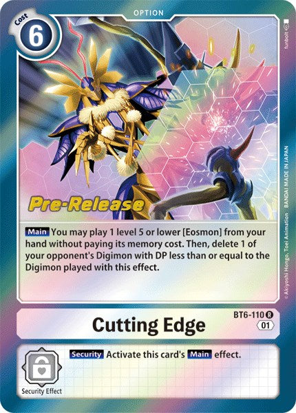 Cutting Edge [BT6-110] [Double Diamond Pre-Release Cards] | Tables and Towers