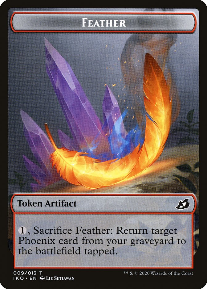 Feather Token [Ikoria: Lair of Behemoths Tokens] | Tables and Towers