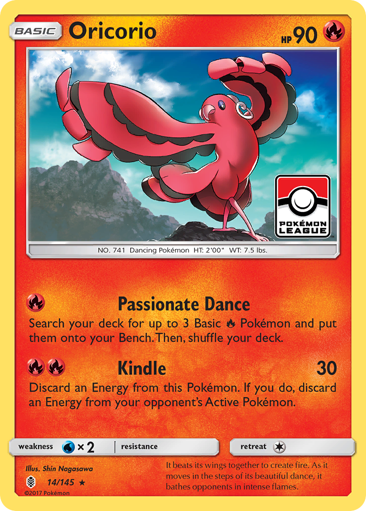 Oricorio (14/145) [Sun & Moon: Guardians Rising] | Tables and Towers