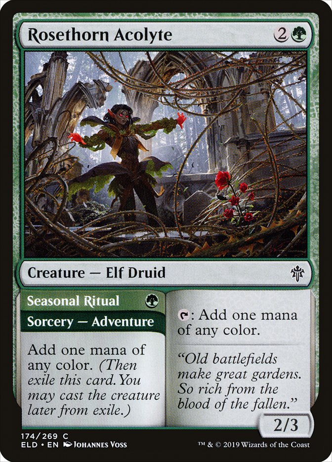 Rosethorn Acolyte // Seasonal Ritual [Throne of Eldraine] | Tables and Towers