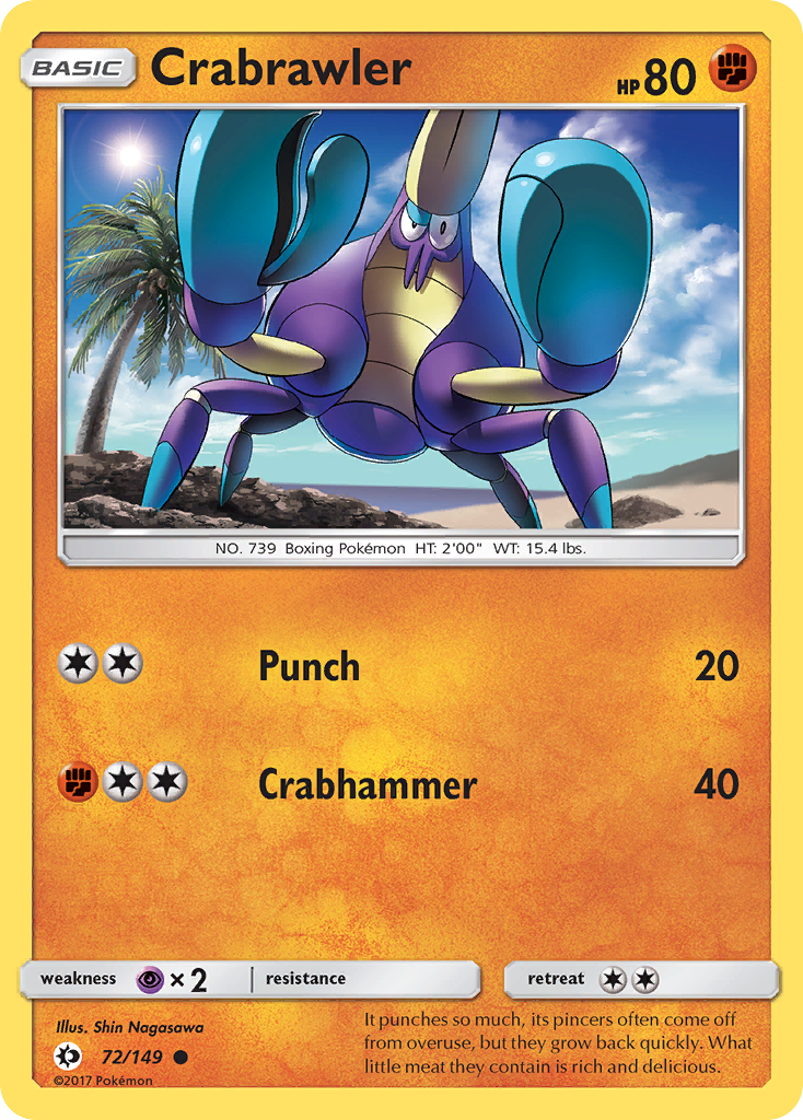 Crabrawler (72/149) [Sun & Moon: Base Set] | Tables and Towers