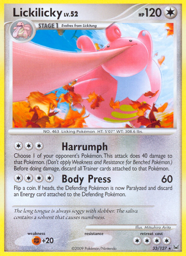 Lickilicky (33/127) [Platinum: Base Set] | Tables and Towers