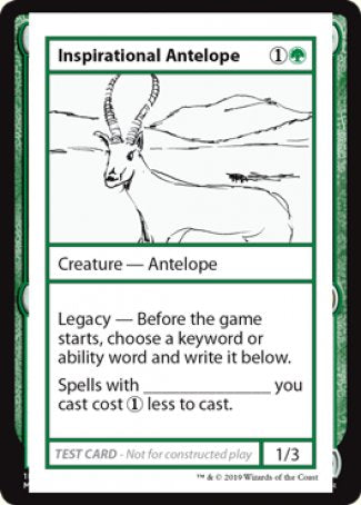 Inspirational Antelope (2021 Edition) [Mystery Booster Playtest Cards] | Tables and Towers