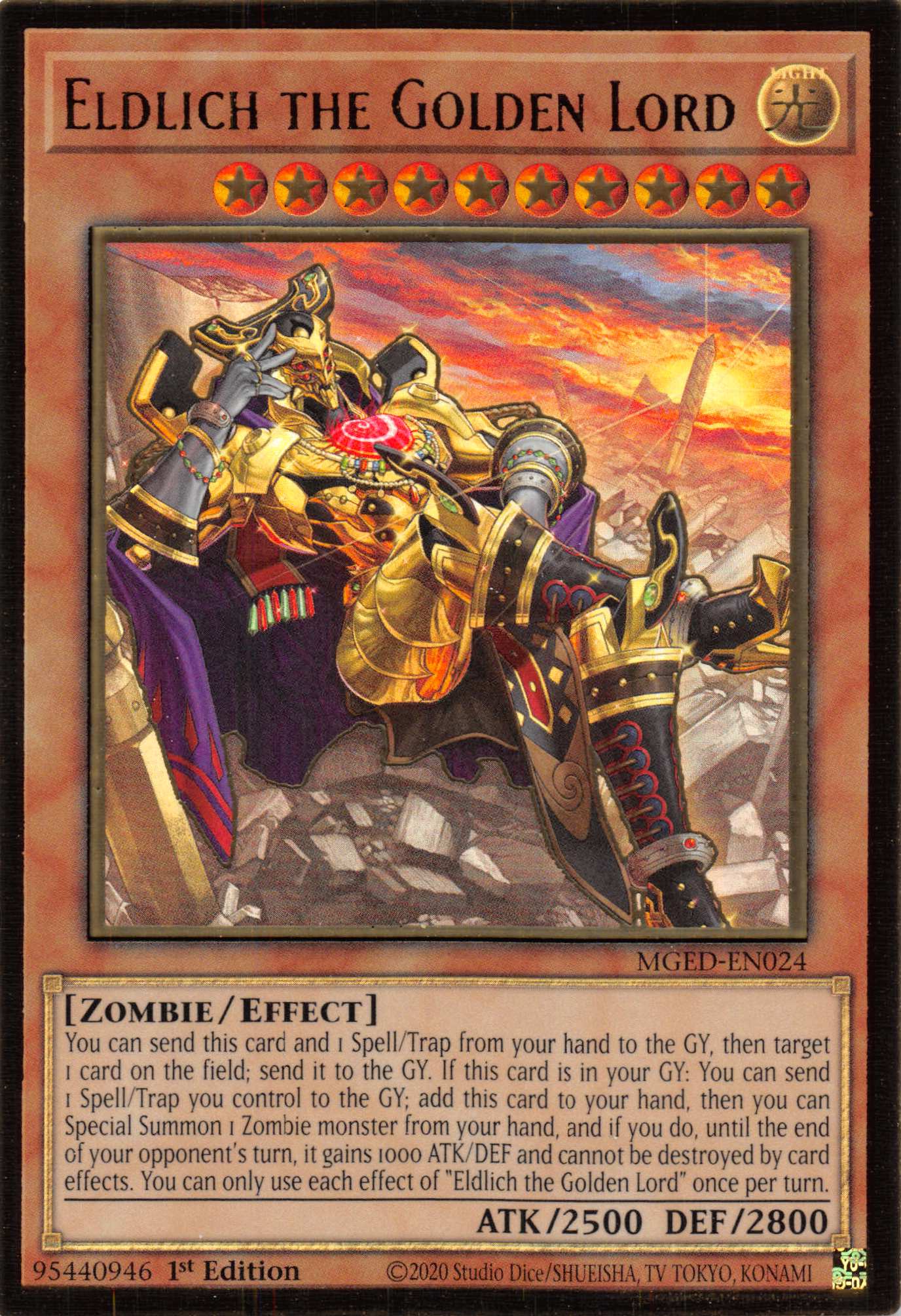 Eldlich the Golden Lord (Alternate Art) [MGED-EN024] Gold Rare | Tables and Towers