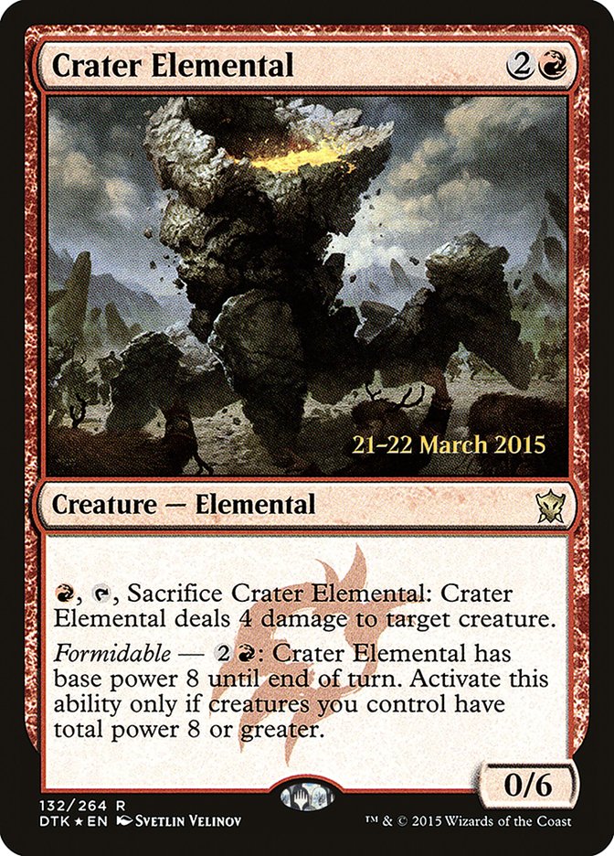 Crater Elemental [Dragons of Tarkir Prerelease Promos] | Tables and Towers