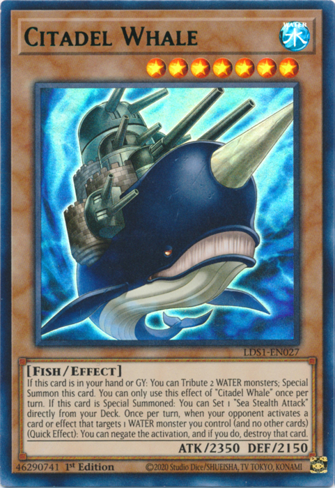 Citadel Whale (Green) [LDS1-EN027] Ultra Rare | Tables and Towers