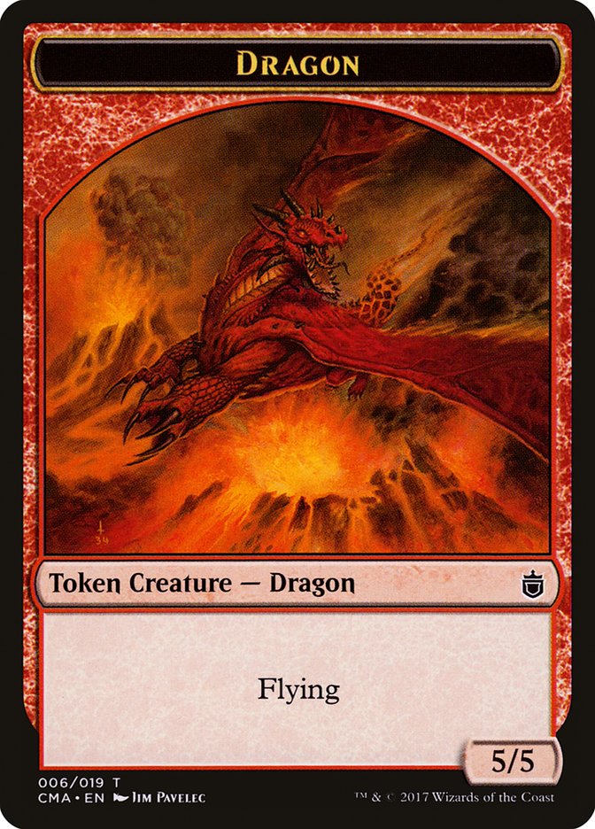 Dragon Token [Commander Anthology Tokens] | Tables and Towers