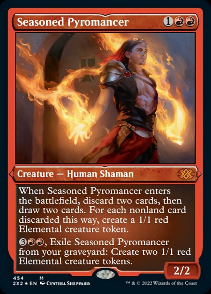 Seasoned Pyromancer (Foil Etched) [Double Masters 2022] | Tables and Towers