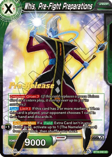 Whis, Pre-Fight Preparations (BT16-048) [Realm of the Gods Prerelease Promos] | Tables and Towers