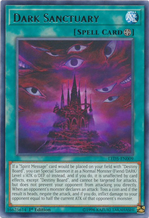 Dark Sanctuary [LED5-EN009] Rare | Tables and Towers