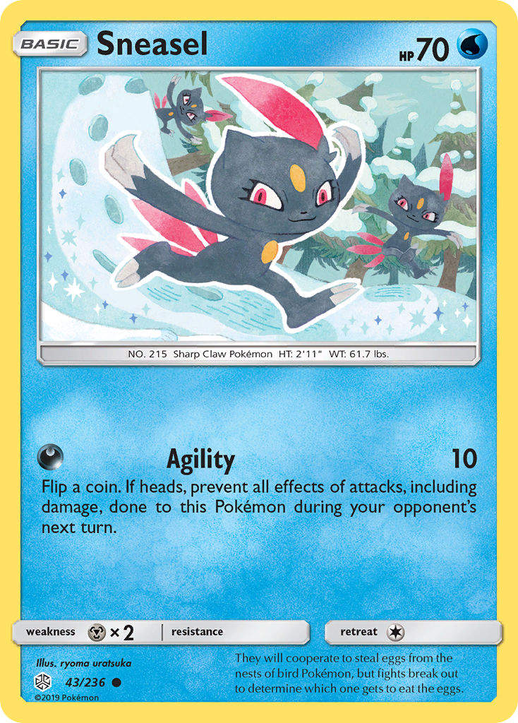 Sneasel (43/236) [Sun & Moon: Cosmic Eclipse] | Tables and Towers