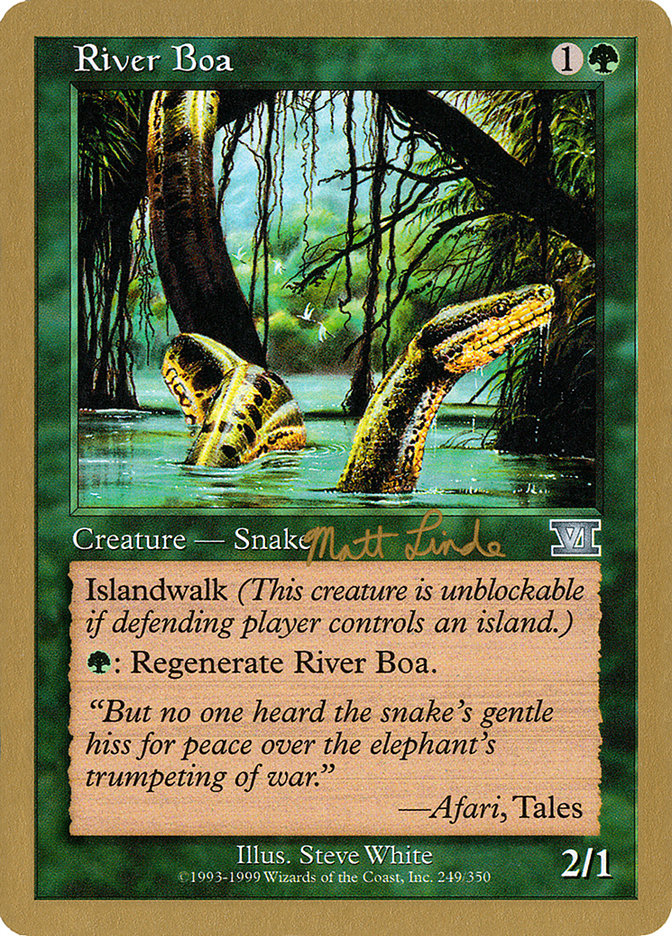 River Boa (Matt Linde) [World Championship Decks 1999] | Tables and Towers