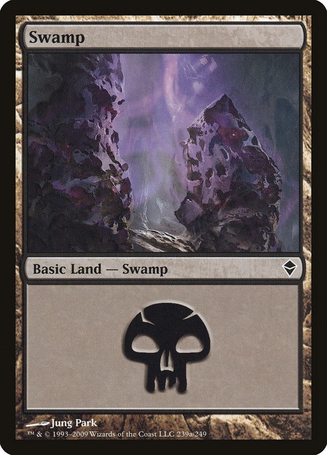 Swamp (239a) [Zendikar] | Tables and Towers