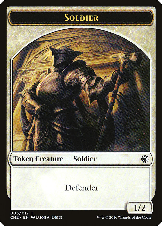 Soldier Token (003/012) [Conspiracy: Take the Crown Tokens] | Tables and Towers