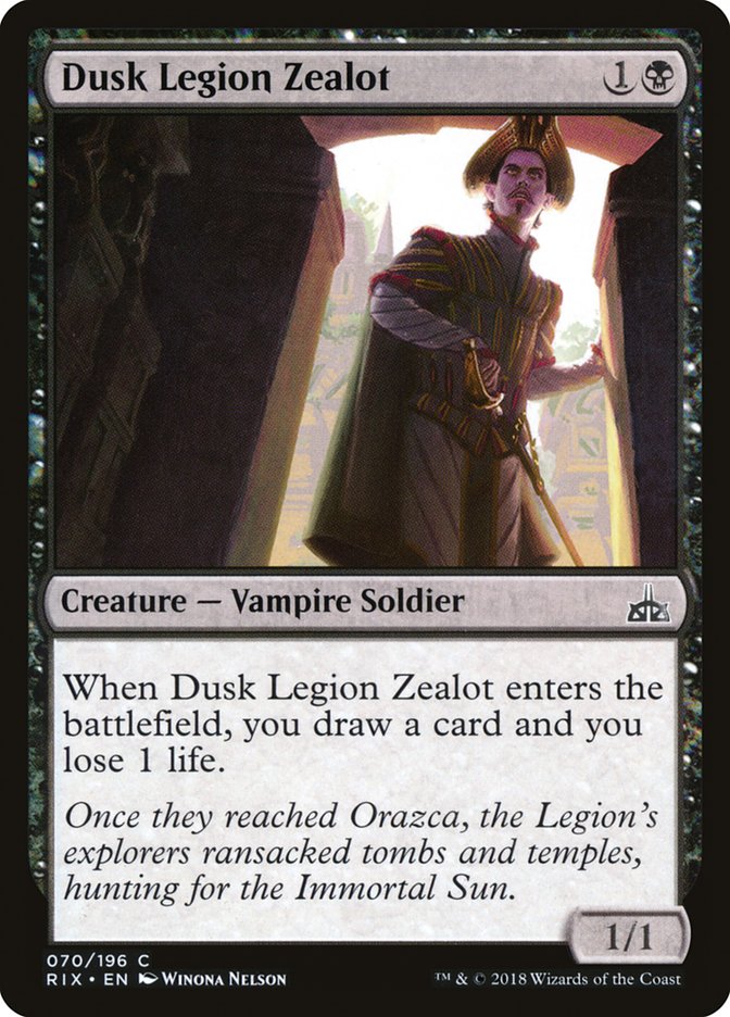 Dusk Legion Zealot [Rivals of Ixalan] | Tables and Towers