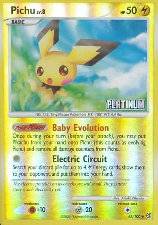 Pichu (45/100) [Burger King Promos: 2009 Collection] | Tables and Towers