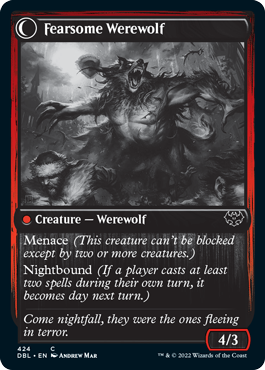 Fearful Villager // Fearsome Werewolf [Innistrad: Double Feature] | Tables and Towers