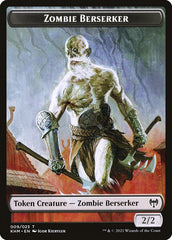 Human Warrior // Zombie Berserker Double-Sided Token [Kaldheim Tokens] | Tables and Towers