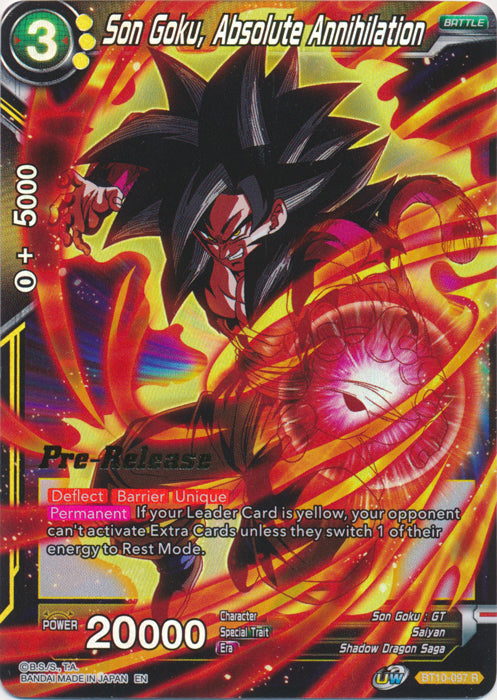 Son Goku, Absolute Annihilation (BT10-097) [Rise of the Unison Warrior Prerelease Promos] | Tables and Towers