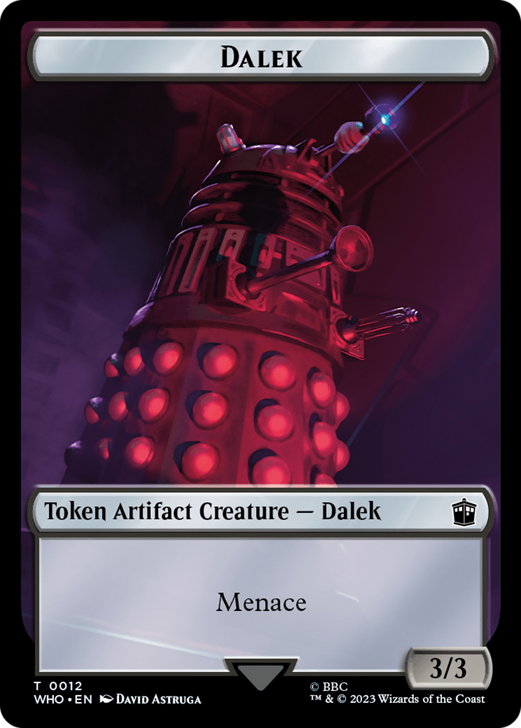 Dalek // Clue (0023) Double-Sided Token [Doctor Who Tokens] | Tables and Towers