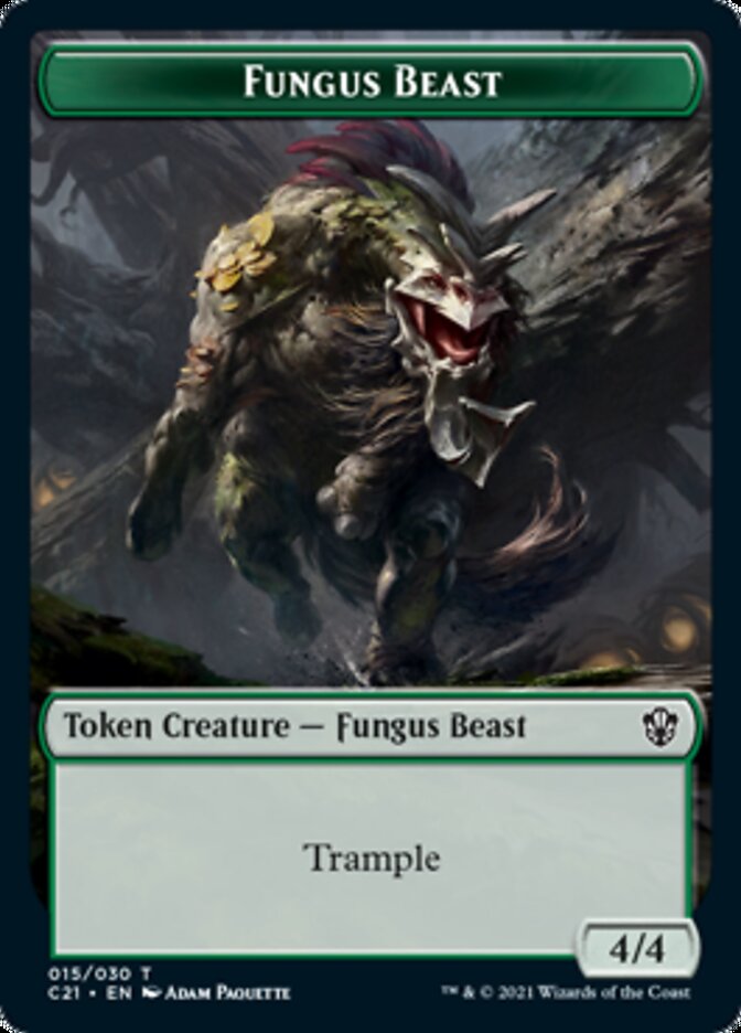 Demon // Fungus Beast Double-Sided Token [Commander 2021 Tokens] | Tables and Towers