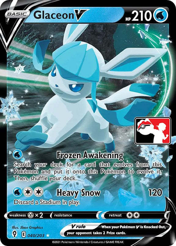 Glaceon V (040/203) [Prize Pack Series One] | Tables and Towers