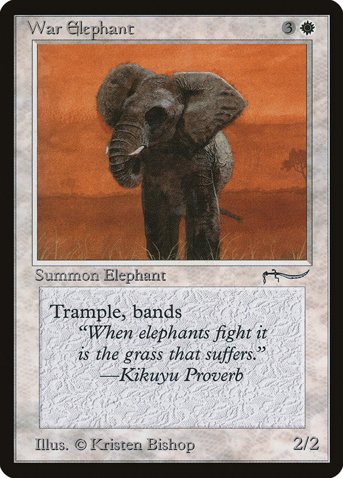 War Elephant (Dark Mana Cost) [Arabian Nights] | Tables and Towers