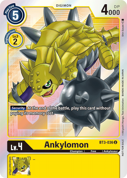 Ankylomon [BT3-036] (Buy-A-Box Promo) [Release Special Booster Ver.1.5 Promos] | Tables and Towers