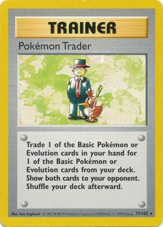 Pokemon Trader (77/102) [Base Set Shadowless Unlimited] | Tables and Towers