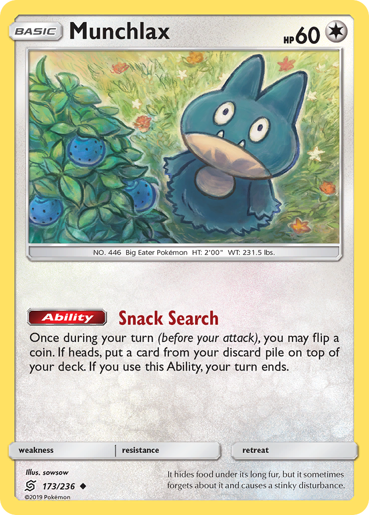 Munchlax (173/236) [Sun & Moon: Unified Minds] | Tables and Towers