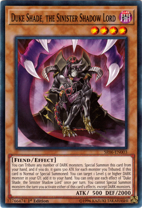 Duke Shade, the Sinister Shadow Lord [SR06-EN003] Common | Tables and Towers