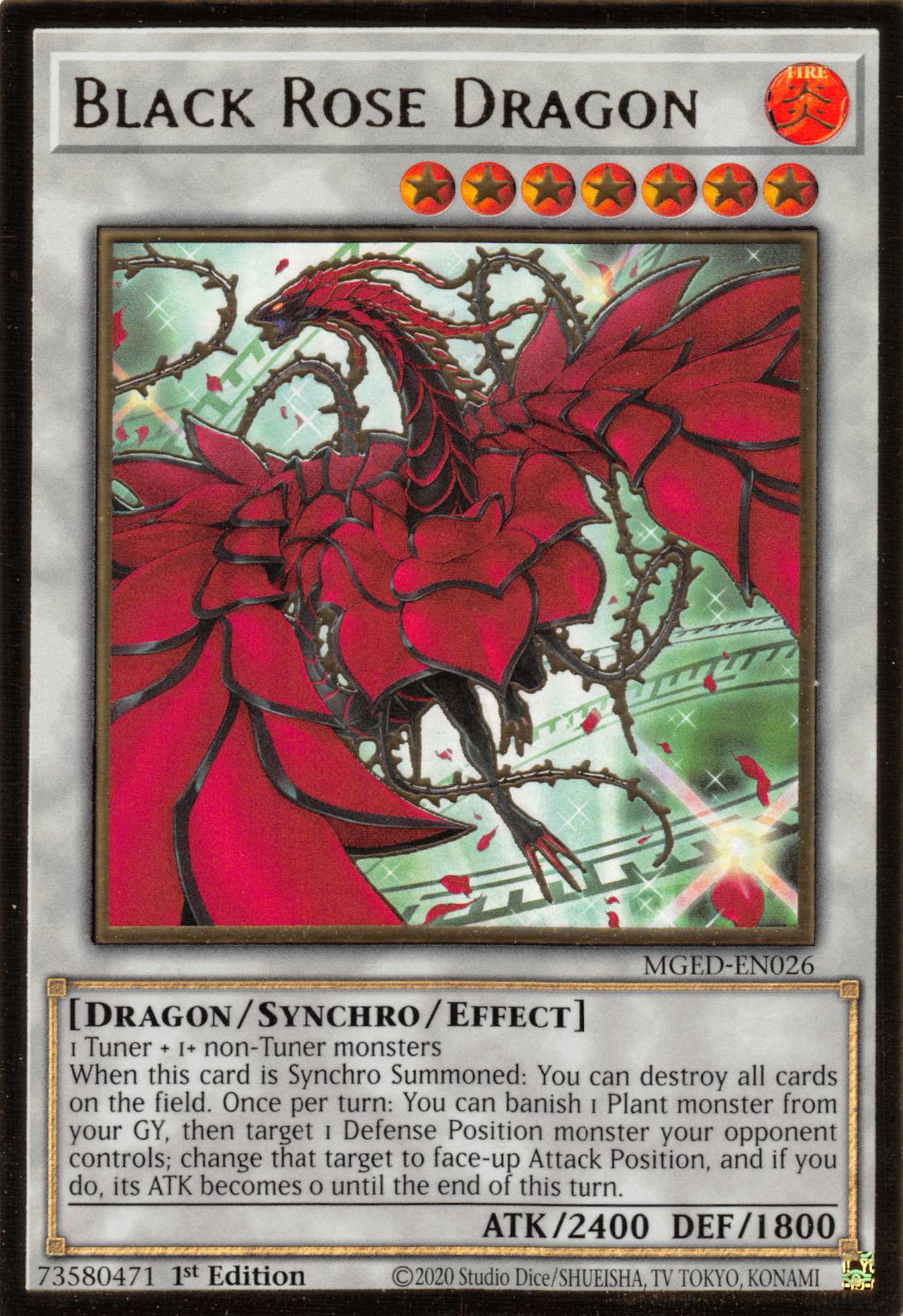 Black Rose Dragon (Alternate Art) [MGED-EN026] Gold Rare | Tables and Towers