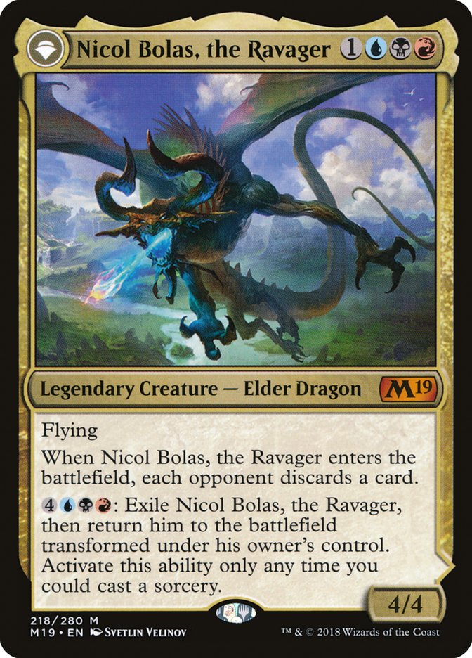 Nicol Bolas, the Ravager // Nicol Bolas, the Arisen [Core Set 2019] | Tables and Towers