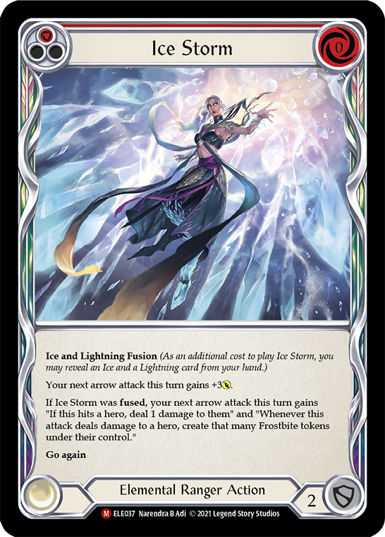 Ice Storm [ELE037] (Tales of Aria)  1st Edition Rainbow Foil | Tables and Towers